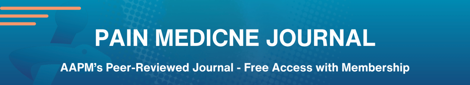 Graphic Header for Pain Medicine Journal