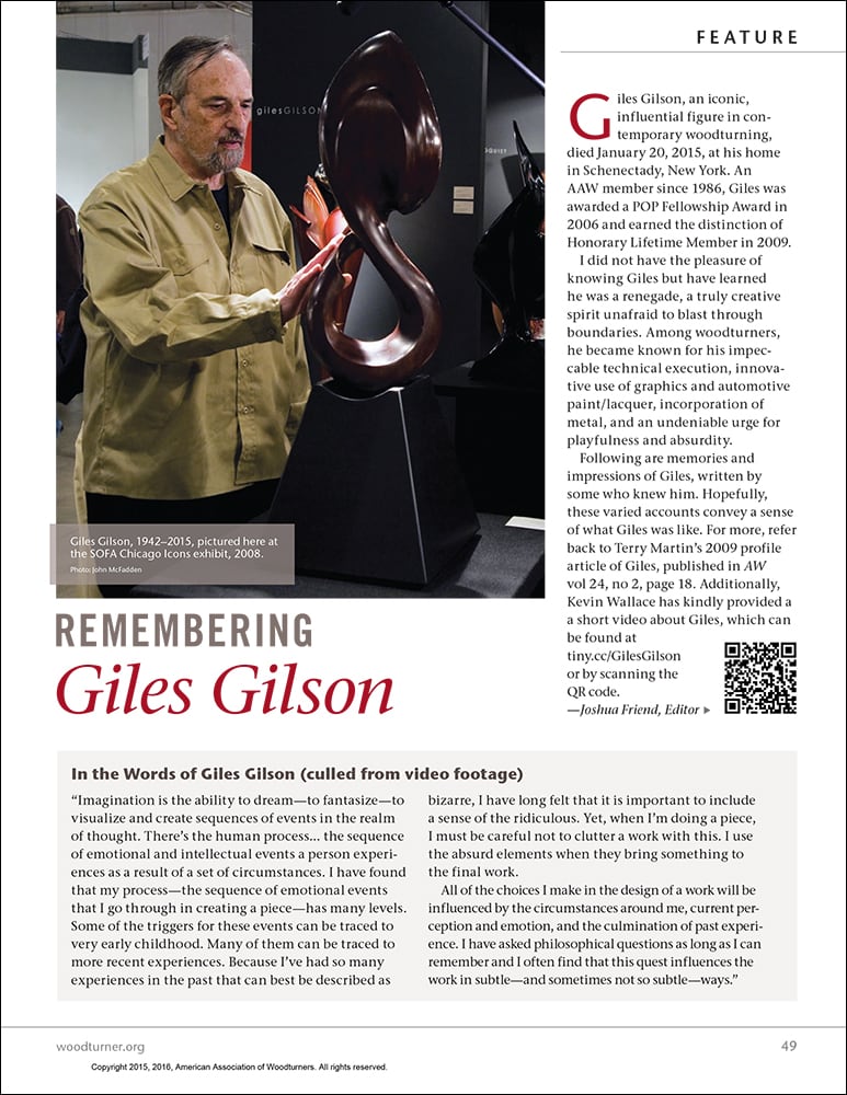 Cover of Remembering Giles Gilson