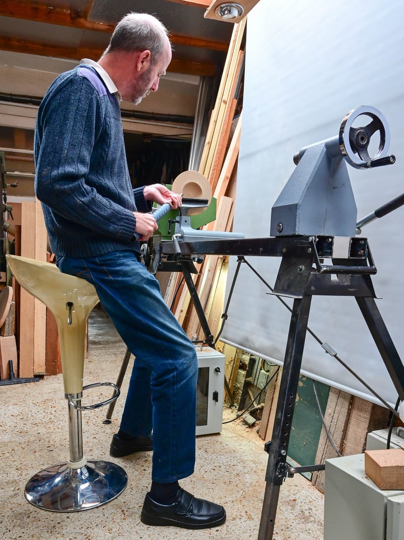 Simply using a high stool may provide sufficient support though there is less ability to move laterally