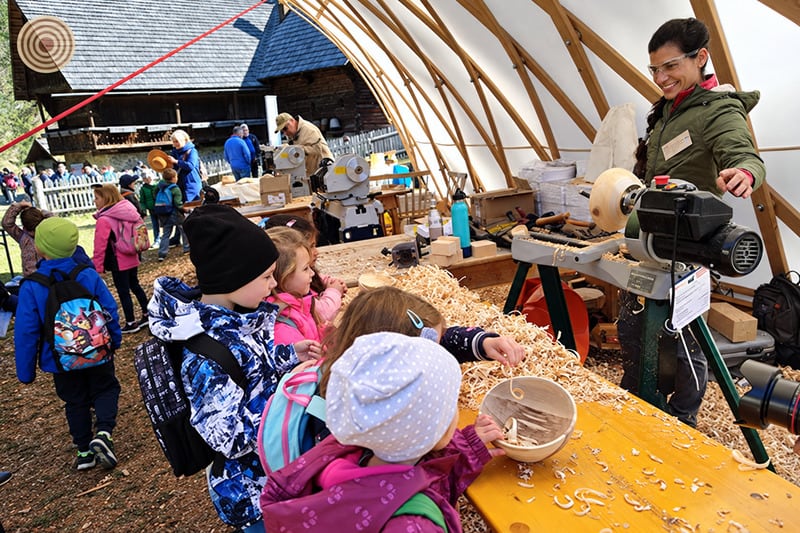 2019 World Wood Day woodturning demonstration in Austria