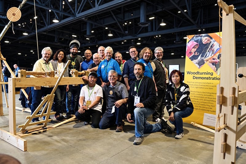 2017 World Wood Day woodturning demonstration in Long Beach, California