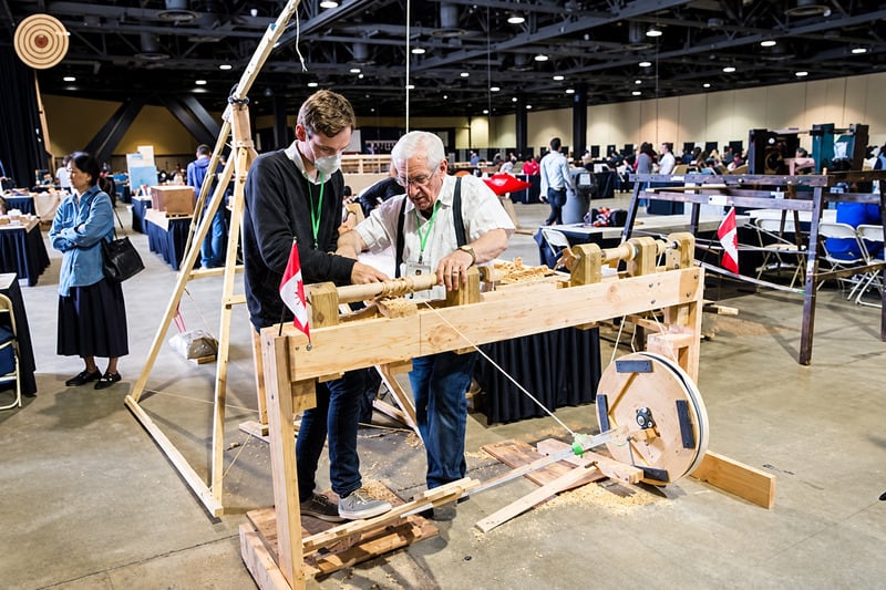 2017 World Wood Day woodturning demonstration in Long Beach, California