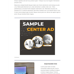 Mid-body Square Ad in Email Newsletter