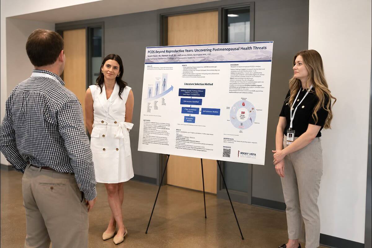 Residents presenting posters at an ACOOG annual conference poster session
