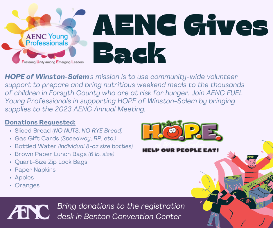 AENC Gives Back to H.O.P.E. Winston Salem