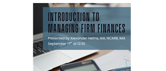 Small Firm Webinar: Introduction to Managing Firm Finances