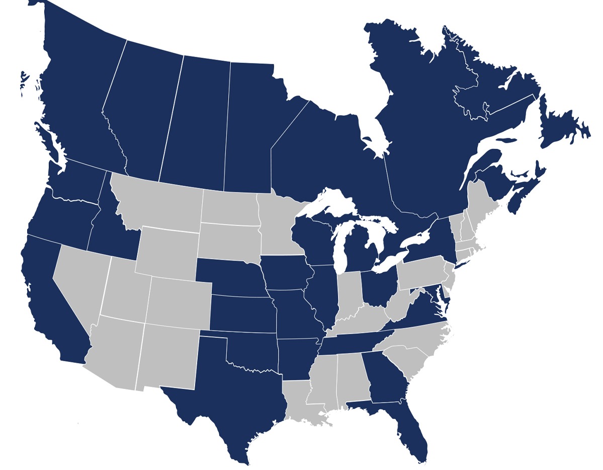 Map of Inform USA Affiliates
