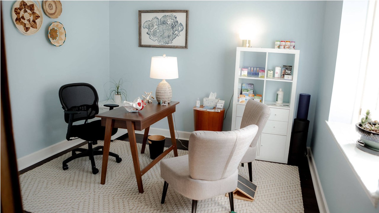 Calming and private office space