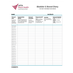Bladder & Bowel Health Diary (Digital)