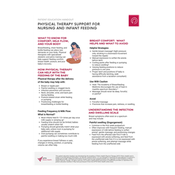 Physical Therapy Support for Nursing and Infant Feeding