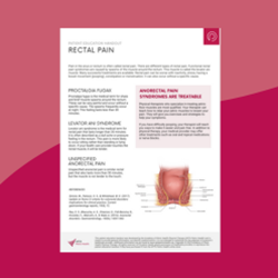 Rectal Pain Handout (Digital)