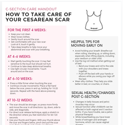 PPSIG Handout - How to Take Care of Your Cesarean Scar