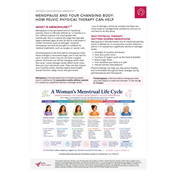 Menopause and Your Changing Body - How Pelvic Physical Therapy Can Help Handout