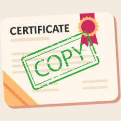 Replacement Course Certificate Request