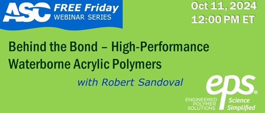 Behind the Bond - High Performance Waterborne Acrylic Polymers ~ FREE