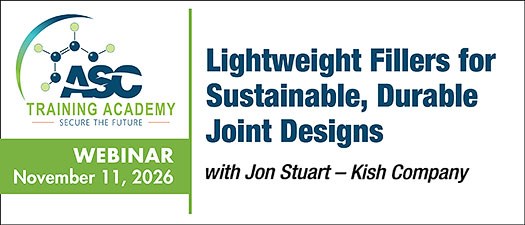 Lightweight Fillers for Sustainable, Durable Joint Designs