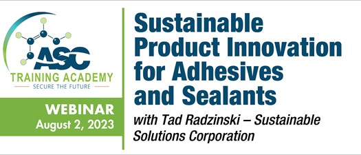 Sustainable Product Innovation for Adhesives and Sealants Webinar