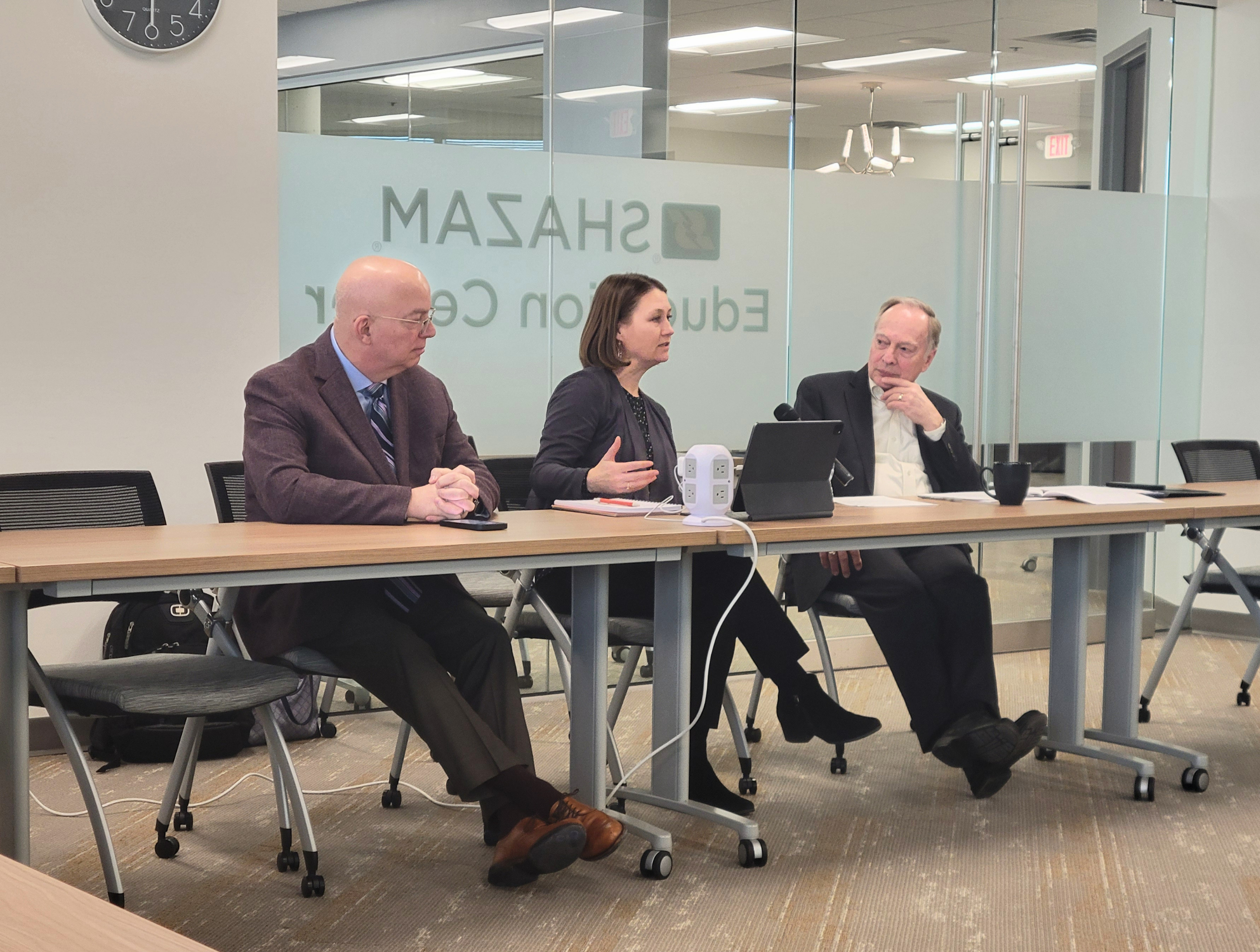 Members of the BankIn Minnesota Legislative Committee meet