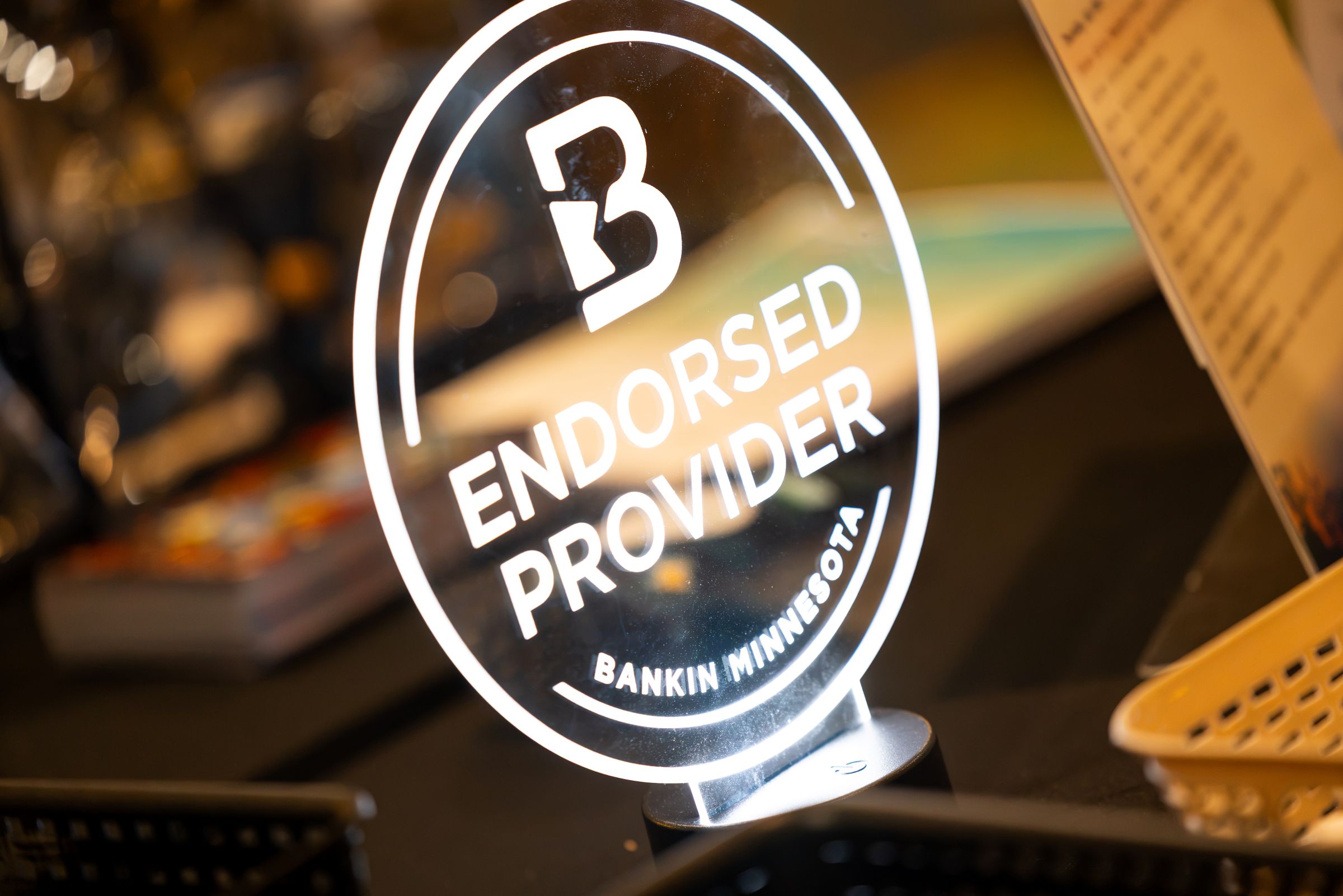 Endorsed Provider signage at a BankIn Minnesota event