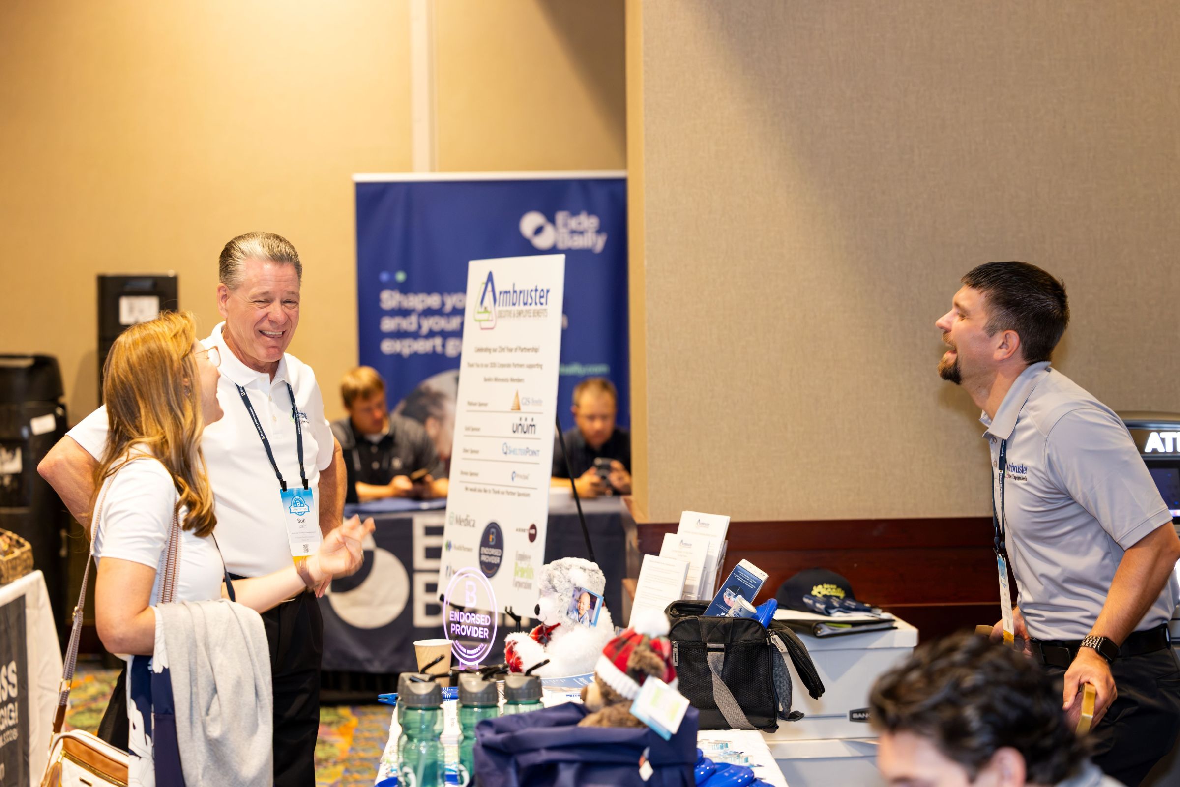 Associate Member connecting with attendees at a BankIn event.