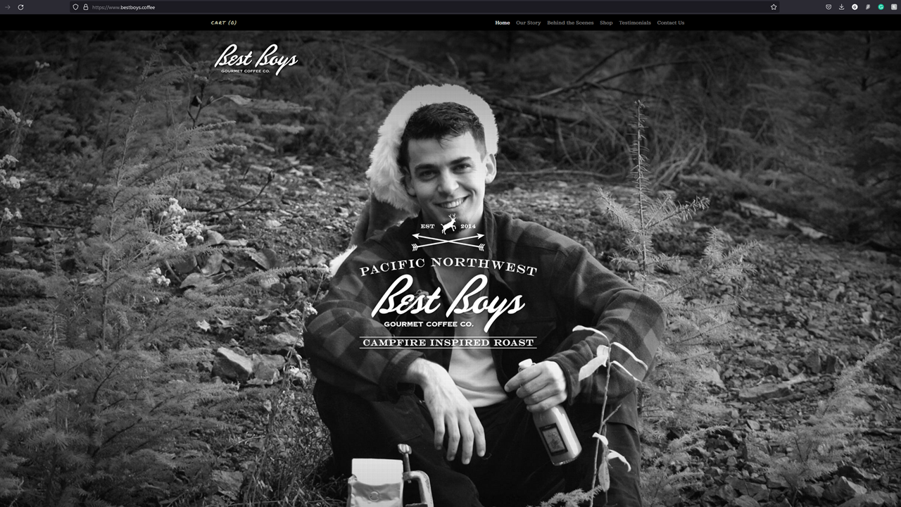 Best Boys Coffee Logo and Website