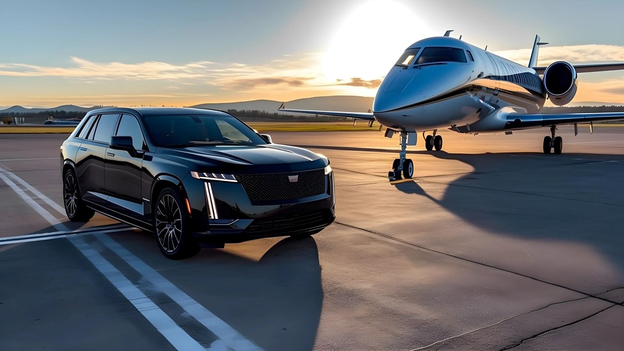 Black Cadillac Escalade Executive SUV for SeaTac Airport Transfer