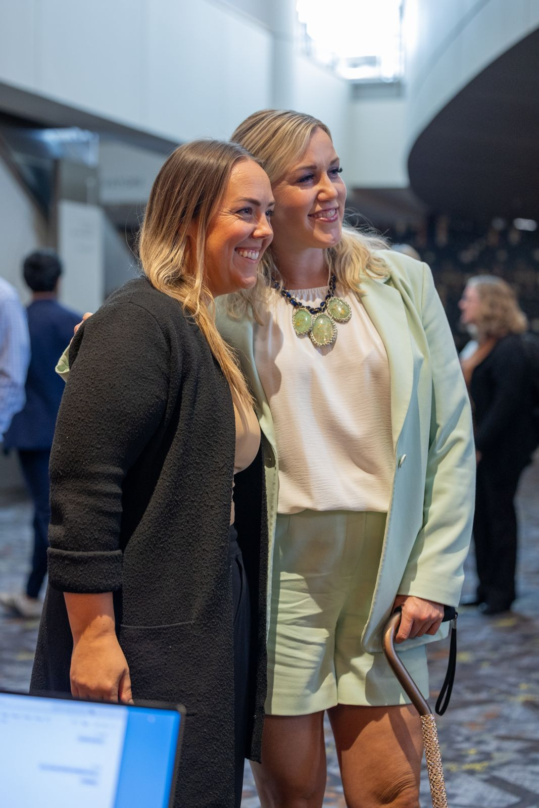 Two Chamber team members at an event