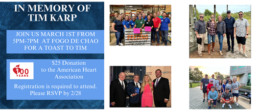 A Toast to Tim - Donate to The American Heart Association