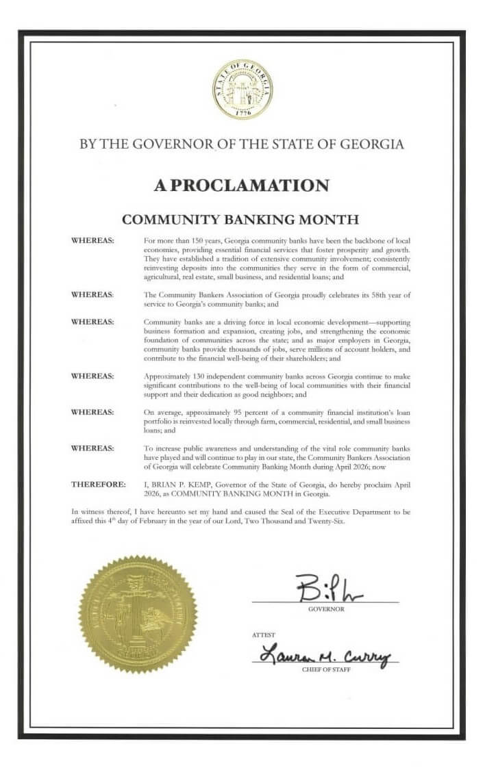 Community Banking Month 2026 Proclamation