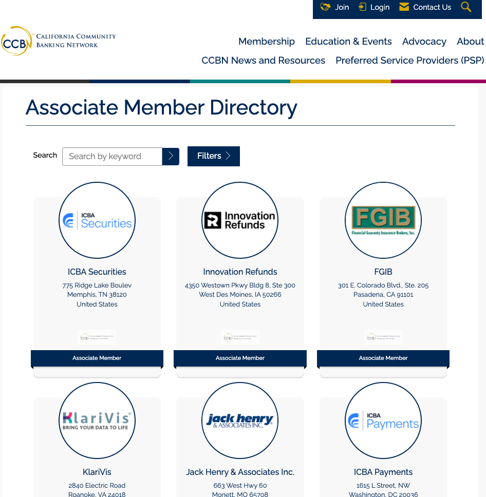 Associate Directory