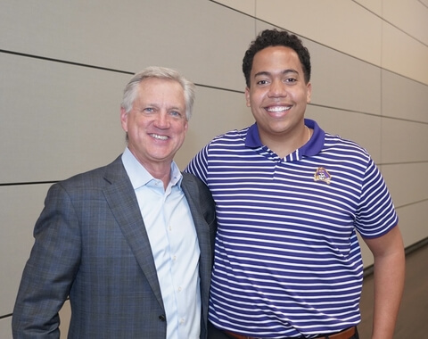 Roz Burgess with Fielding Miller, CEO of CAPTRUST and namesake of ECU's Miller School of Entrepreneurship