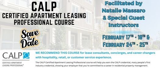 CALP - Certified Apartment Leasing Professional