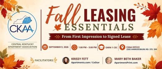 Fall Leasing Essentials Class