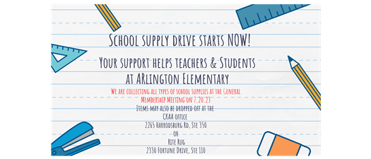 School Supply Drive for Arlington Elementary