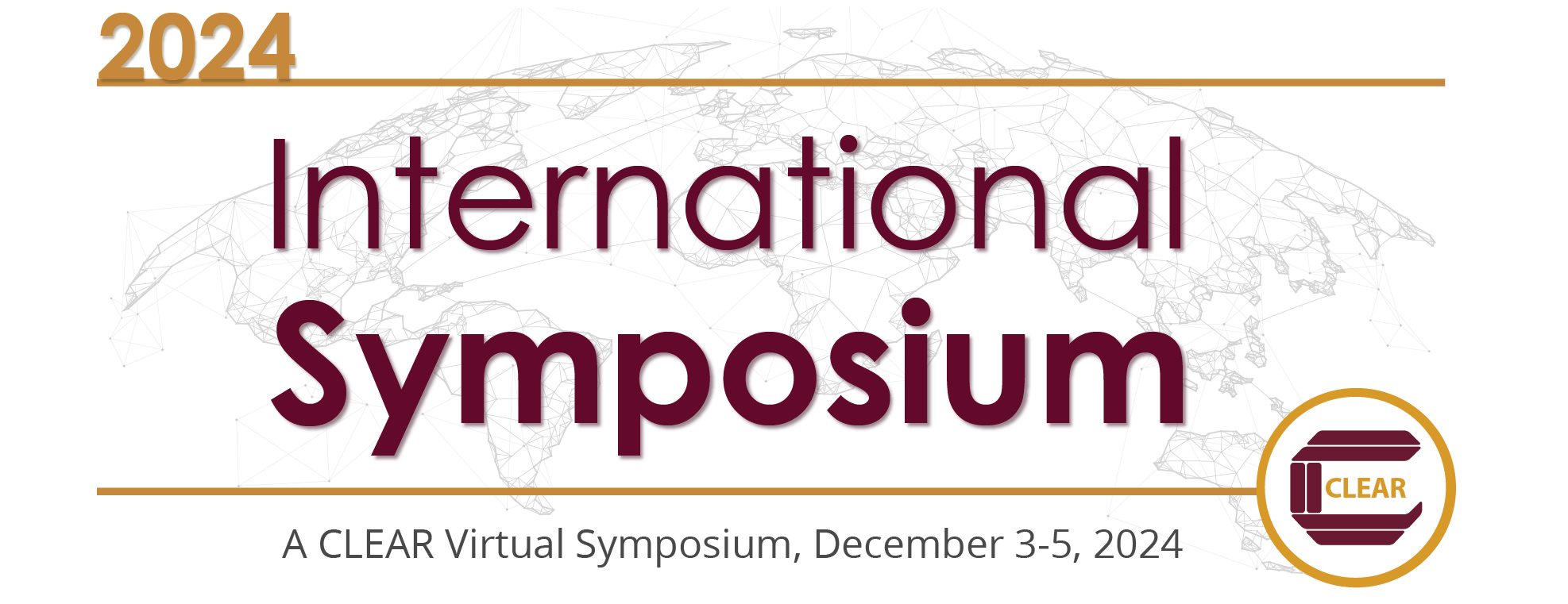 Logo for CLEAR's 2024 Virtual International Symposium