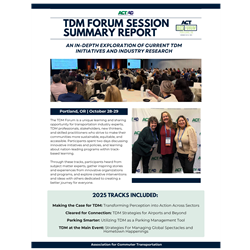 TDM Forum Session Summary Report