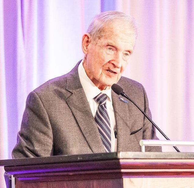 William H. Webster addresses CPR's Annual Meeting on March 7, 2024, in Philadelphia