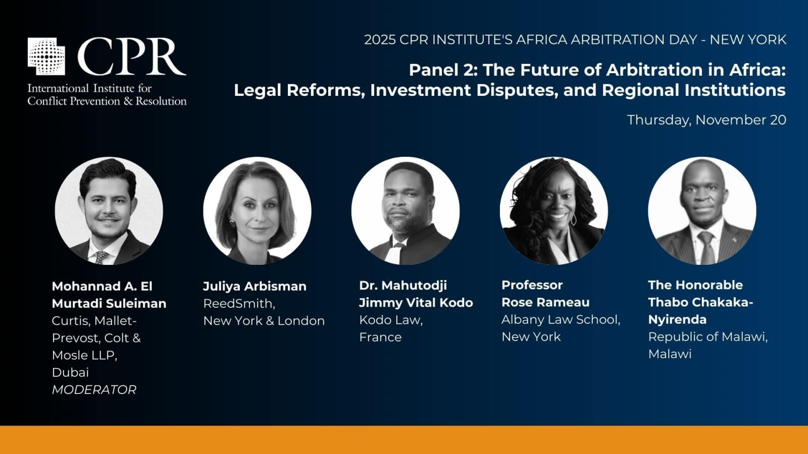 Panel 2: The Future of Arbitration in Africa: Legal Reforms, Investment Disputes, and Regional Institutions