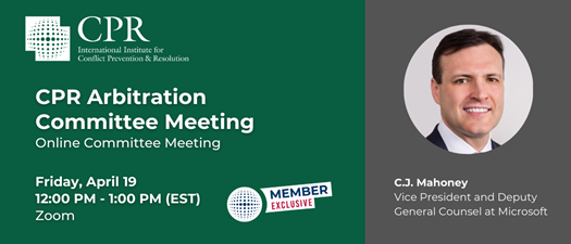 CPR Arbitration Committee Meeting