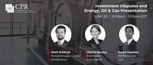 Investment Disputes and Energy, Oil & Gas Presentation