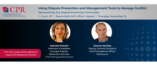  Using Dispute Prevention and Management Tools to Manage Conflict