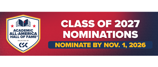 Academic All-America Hall of Fame Class of 2027 nomination deadline