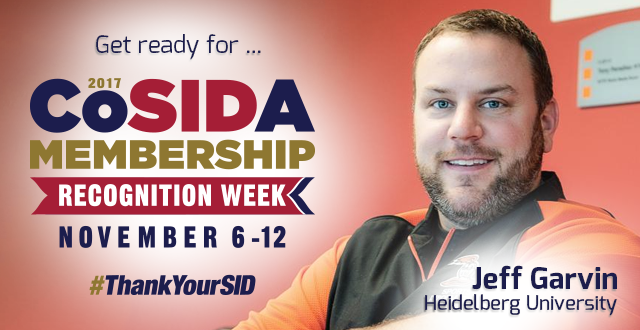 Previewing CoSIDA Recognition Week: Profile on Heidelberg's Jeff Garvin