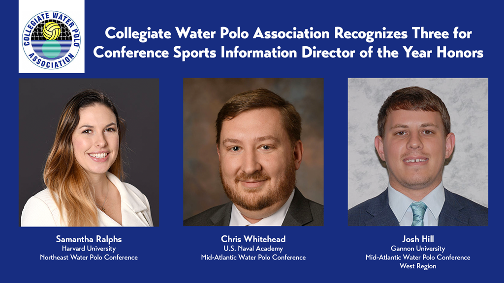 Collegiate Water Polo Association Recognizes Three for Conference Sports Information Director of the Year Honors