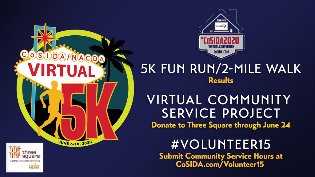 CoSIDA Members Complete Virtual 5K Run/2 Mile Walk, Raise Money for Three Square