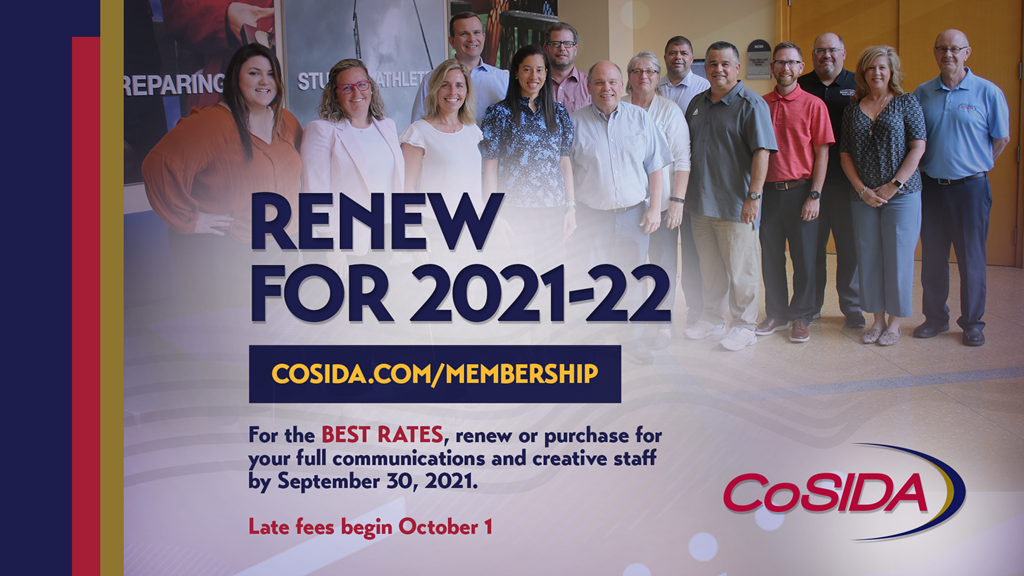 CoSIDA Memberships for All Athletics Communicators and Creatives Available for 2021-22 