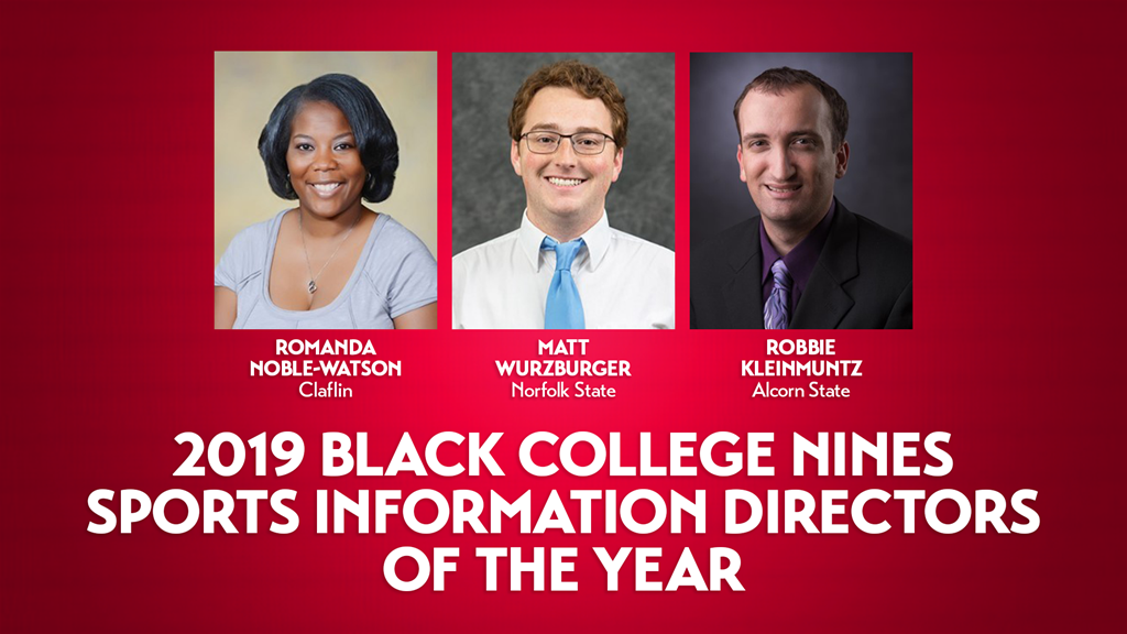 CoSIDA Members Robbie Kleinmuntz, Romanda Noble-Watson and Matt Wurzburger Recognized as SIDs of The Year by Black College Nines