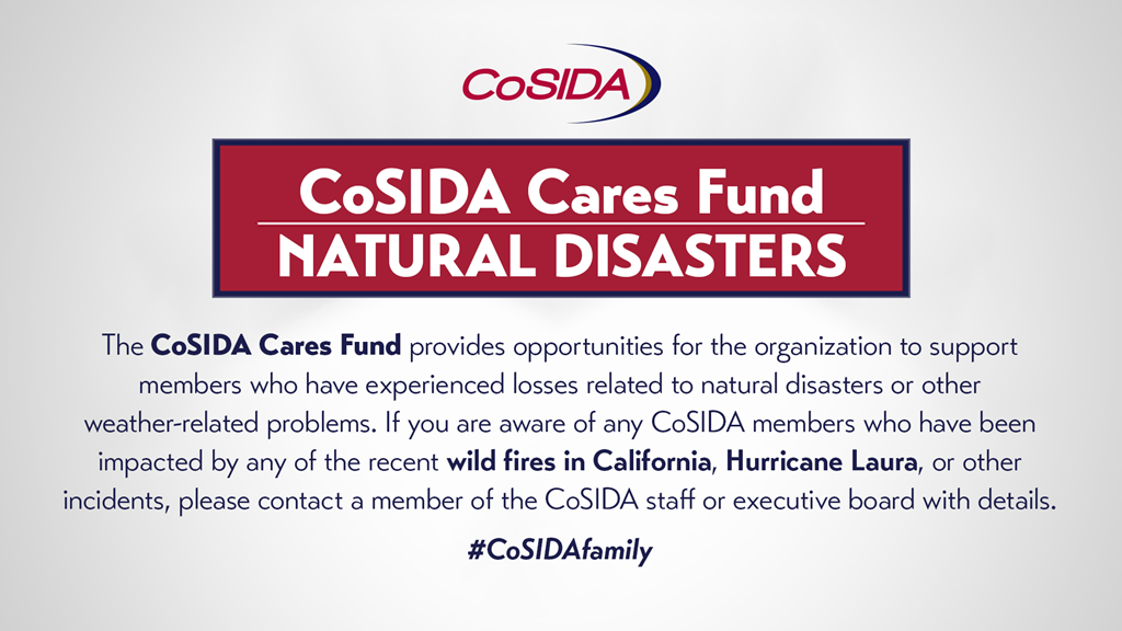 CoSIDA Seeks Updates On Members Affected By Natural Disasters