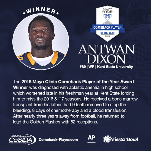 Antwan Dixon, a wide receiver at Kent State University