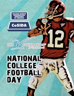 CoSIDA partners with National College Football Day (Nov. 7) in Support of the  The V Foundation for Cancer Research